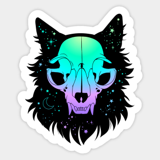 Cosmic Cat Skull Sticker